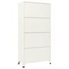 vidaXL Lockerkast 90x45x180 cm staal grijs en blauw