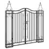 vidaXL Poort 121x8x120 cm smeedijzer zwart