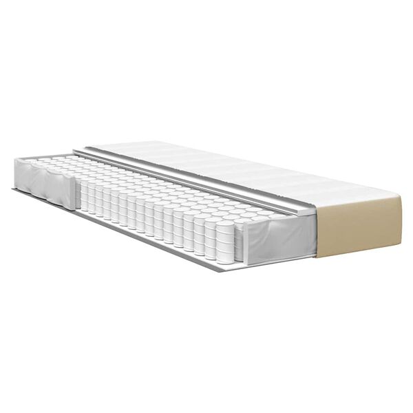 vidaXL Bedmatras met matras Saliegroen 90 x 200 cm Stof