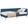 vidaXL Hoekbedframe met Matras 2 st Blauw 100 x 200 cm Stof
