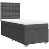vidaXL Boxspring met matras stof donkergrijs 90x190 cm