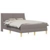 vidaXL Bedframe met matras Taupe 140 x 190 cm Polyester