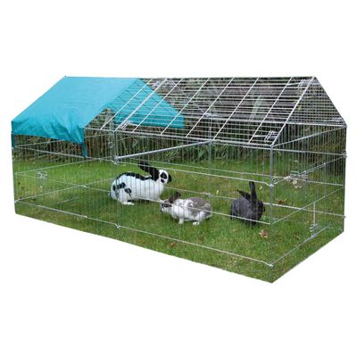 wervelkolom arm Gespierd Kerbl Huisdierenren met vluchthek 220x103x103 cm chroom online kopen |  vidaXL.be