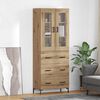 vidaXL Hoge kast met lade 2 pcs Artisan Eiken Bewerkt hout
