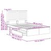 vidaXL Opslag bed met lade Sonoma Eiken 120 x 190 cm Bewerkt hout