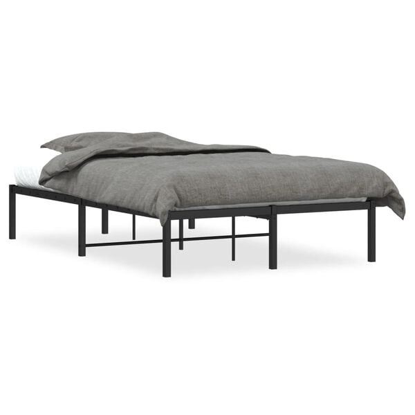 vidaXL Bedframe metaal zwart 120x190 cm
