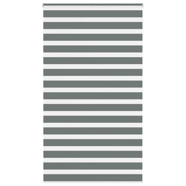 vidaXL Zebra rolgordijn 125x200 cm stofbreedte 120,9 cm donkergrijs