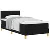 vidaXL Boxspringbed met kussen met hoofdeinde Zwart 90 x 190 cm Stof