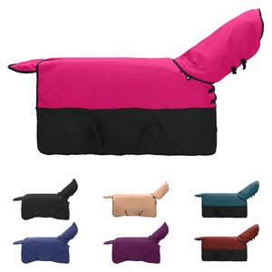 vidaXL Paardendeken Roze en Zwart 115 cm Polyester