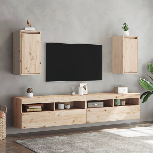 vidaXL Wandkasten 2 st 30x30x60 cm massief grenenhout