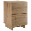 vidaXL Nachtkastje Artisanaal eiken 33,5 x 34,5 x 50 cm Bewerkt hout
