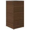 vidaXL Plantenbakken 2 st 40x40x80 cm poly rattan bruin