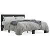 vidaXL Bedframe bewerkt hout metaal zwart 140x200 cm