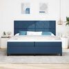 vidaXL Boxspringbed met matras met hoofdeinde Blauw 200 x 200 cm Stof