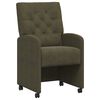 vidaXL Dining Stoelen met Wielen 2 pcs Leger groen 58 x 67 x 97 cm