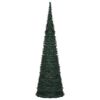 vidaXL Kerstboom with LED String Lights Groen 150 x 150 cm PVC