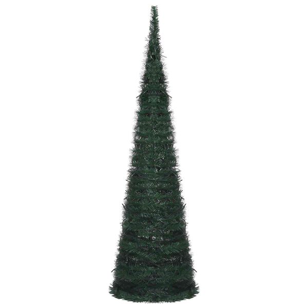 vidaXL Kerstboom with LED String Lights Groen 150 x 150 cm PVC
