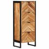 vidaXL Badkamerkast 40x30x100 cm massief acaciahout en ijzer