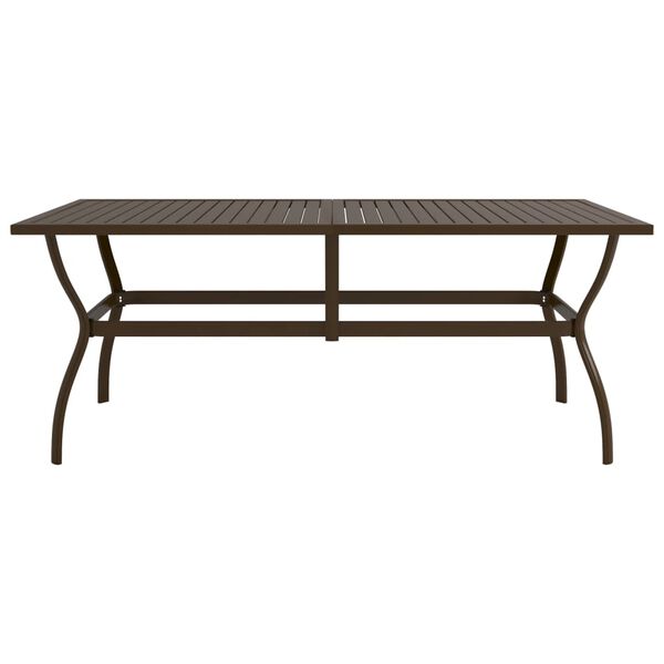 vidaXL Tuintafel 190x80x72 cm staal bruin