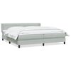 vidaXL Boxspring met matras fluweel lichtgrijs 200x210 cm