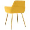 vidaXL Eetkamerstoelen 2 st fluweel geel