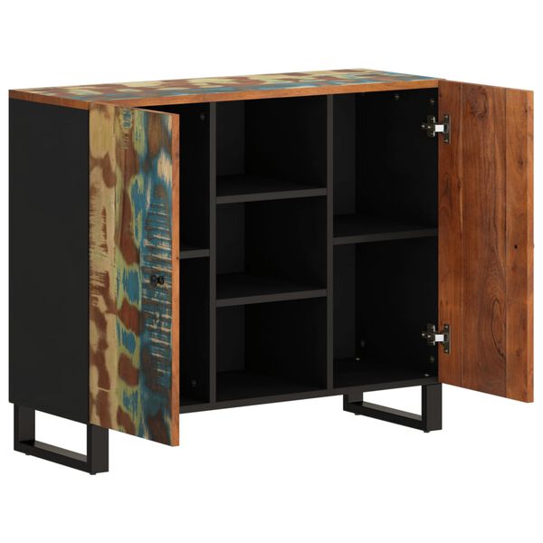 vidaXL Dressoir met 2 deuren 90x33x75 cm massief gerecycled hout