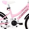 vidaXL Kinderfiets met voordrager 16 inch wit en roze