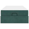 vidaXL Bedframe met matras met matras 2 pcs Groen Fluweel