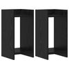 vidaXL Plantenstandaard Zwart eiken 30 x 30 x 60 cm Bewerkt hout