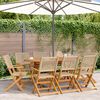 vidaXL Tuinstoelen 8 st inklapbaar poly rattan en massief hout beige