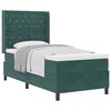 vidaXL Boxspringbed met matras Donkergroen 100 x 200 cm Fluweel