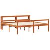 vidaXL Bedframe met hoofdeinde 2 pcs Wasbruin Massief Vurenhout