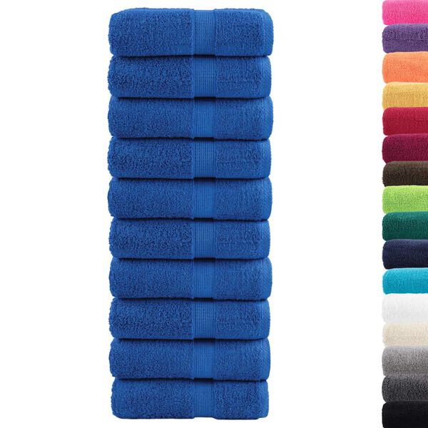 vidaXL Premium washandjes SOLUND 10 stuks blauw 30x30 cm 600 g/m&sup2;
