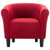 vidaXL Fauteuil stof wijnrood