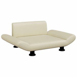 vidaXL Hondenmand 70x45x28 cm kunstleer cr&egrave;mekleurig