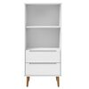 vidaXL Boekenkast MOLDE 60x35x133,5 cm massief grenenhout wit