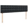 vidaXL Ottoman bed met matrassen en LED's 200x200cm kunstleer zwart