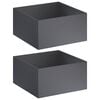 vidaXL Tuin Bloempot 2 st Antraciet 60 x 60 x 40 cm Koudgewalst staal