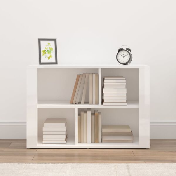 vidaXL Dressoir 80x30x54 cm bewerkt hout hoogglans wit