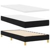 vidaXL Boxspringbed met matras met hoofdeinde Zwart 90 x 190 cm Stof