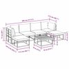 vidaXL Tuin Sofa Set met kussen Zwart Aluminium