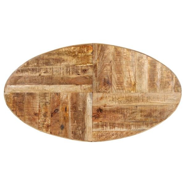 vidaXL Eettafel 160x90x75 cm ruw mangohout