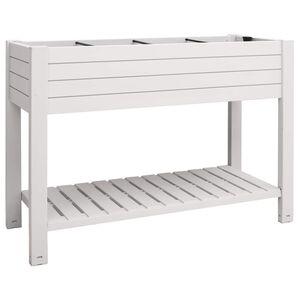 vidaXL Plantenbak verhoogd 110x45x79 cm polypropeen wit