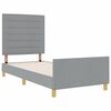 vidaXL Bedframe met hoofdeinde Lichtgrijs 100 x 200 cm Stof