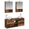vidaXL Badkamerkastenset 5 pcs Oud hout 50 x 14,5 x 70 cm Bewerkt hout