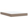 vidaXL Boxspring met matras kunstleer cappuccinokleurig 140x190 cm