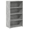 vidaXL Hoge kast 70x41x124 cm bewerkt hout betongrijs
