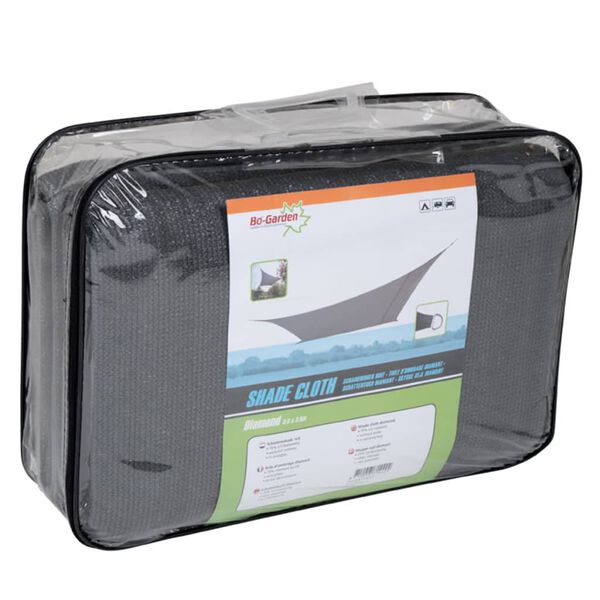 Bo-Camp Schaduwdoek vierkant 3,6x3,6 m antraciet 4471442
