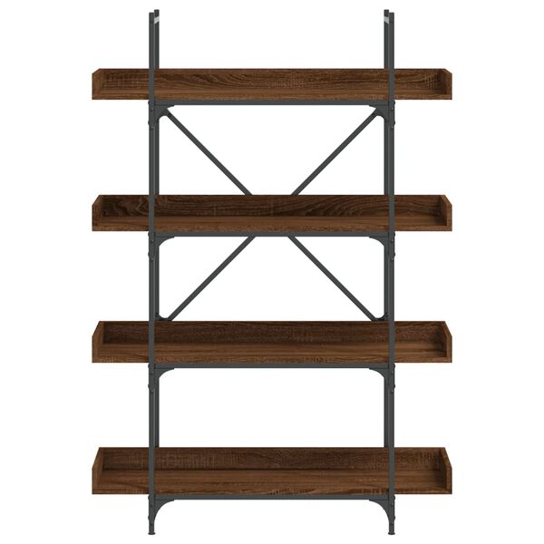 vidaXL Boekenkast 4-laags 100x33x145,5 cm bewerkt hout bruineikenkleur
