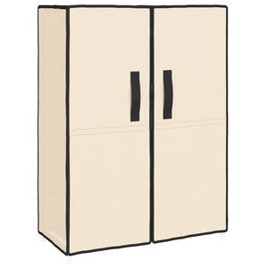 vidaXL Schoenenkast 60x28x90 cm stof cr&egrave;mekleurig